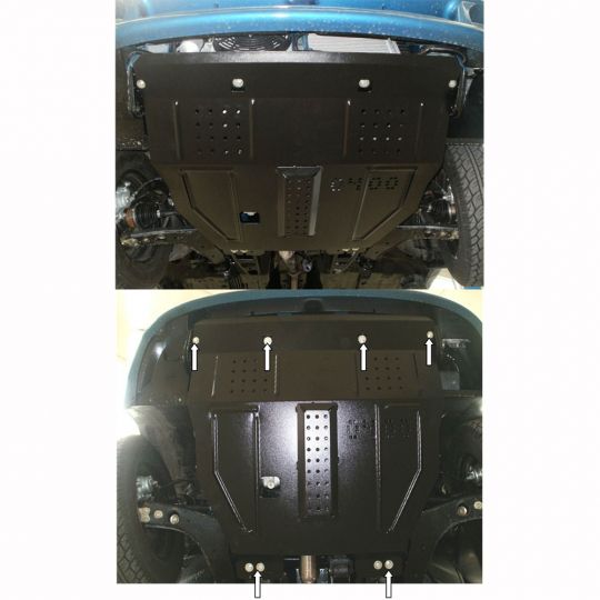 Kolchuga Защита двигателя, КПП и радиатора на Zaz Chance '09- (АКПП)