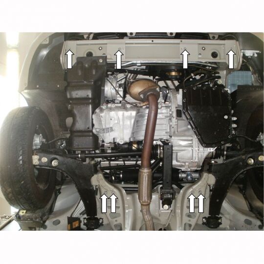 Kolchuga Защита двигателя, КПП и радиатора на Zaz Chance '09- (АКПП)