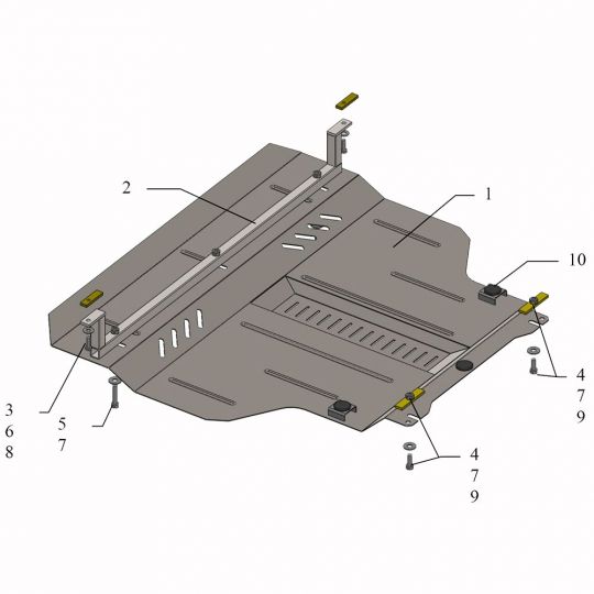 Kolchuga Защита двигателя, КПП и радиатора на Zaz Forza '11-14 Kolchuga Защита двигателя, КПП и радиатора на Zaz Forza '11-14