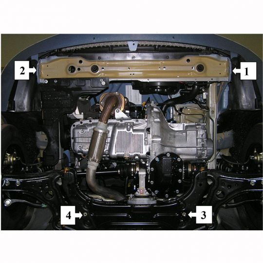 Kolchuga Защита двигателя, КПП и радиатора на Zaz Vida '12- Kolchuga Защита двигателя, КПП и радиатора на Zaz Vida '12-