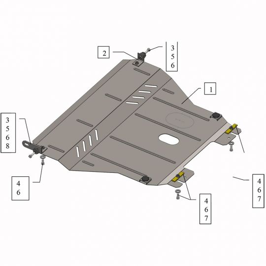 Kolchuga Защита двигателя, КПП и радиатора на Zaz Vida '12- Kolchuga Защита двигателя, КПП и радиатора на Zaz Vida '12-