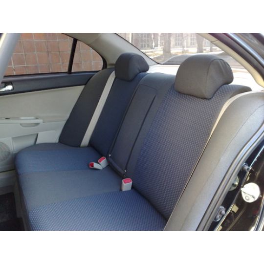 Чехлы в салон модельные для Mitsubishi Lancer X '07- (V-2,0) стандарт (комплект)