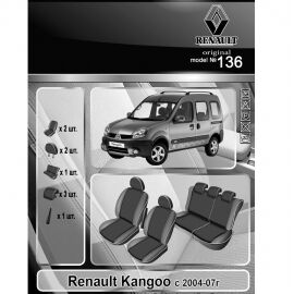 EMC-Elegant Antara Чехлы в салон модельные для Renault Kangoo I '98-08 (комплект)