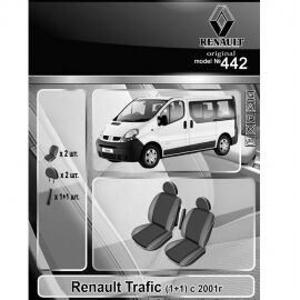 EMC-Elegant Eco Comfort Чехлы в салон модельные для Renault Trafic II '01-14 (1+1) (комплект)