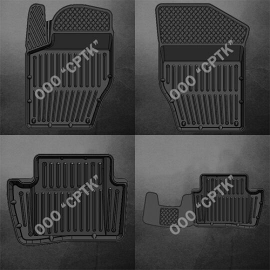 SRTK Коврики в салон глубокие Citroёn C4 I '04-10  (Комплект 4шт.)
