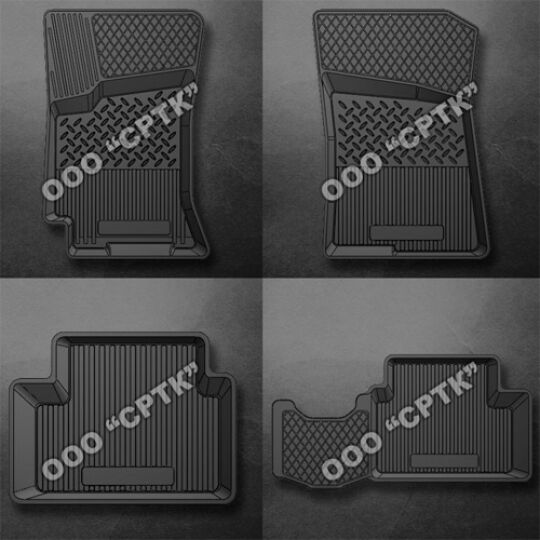 SRTK Коврики в салон глубокие Daewoo Lanos/Sens '97- (Комплект 4шт.)