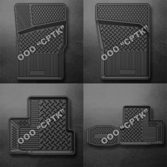 SRTK Коврики в салон глубокие Daewoo Nexia I '95-15 (Комплект 4шт.)