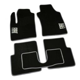AVTM Коврики в салон текстильные Fiat 500 '07- Черные, серая окантовка (Комплект 5шт.)