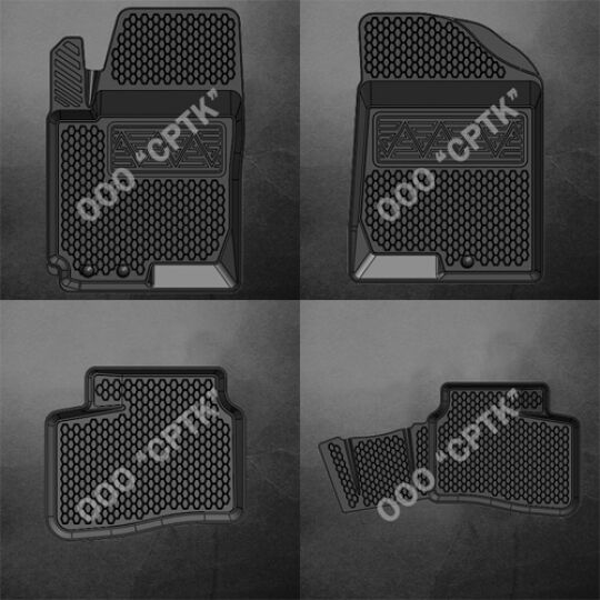 SRTK Коврики в салон глубокие KIA Cerato I '04-08 (Комплект 4шт.)