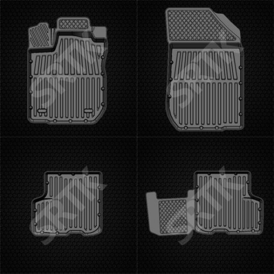 SRTK Коврики в салон глубокие Renault Logan II '12- (Комплект 4шт.)