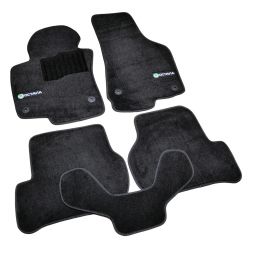 AVTM Коврики в салон текстильные Skoda Octavia (A5) II '04-10 Черные Premium (Комплект 5шт.)