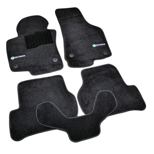 AVTM Коврики в салон текстильные Skoda Octavia (A5) II '04-10 Черные Premium (Комплект 5шт.)