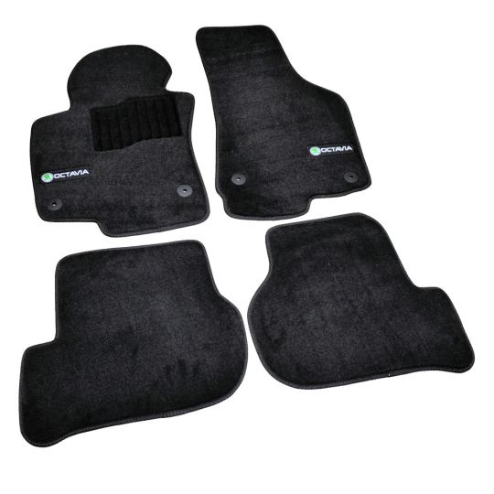 AVTM Коврики в салон текстильные Skoda Octavia (A5) II '04-10 Черные Premium (Комплект 5шт.)