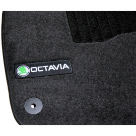AVTM Коврики в салон текстильные Skoda Octavia (A5) II '04-10 Черные Premium (Комплект 5шт.)