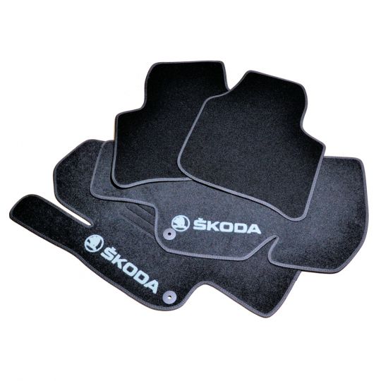 AVTM Коврики в салон текстильные Skoda Superb II '08- Черные (Комплект 5шт.)