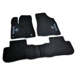 AVTM Коврики в салон текстильные Toyota Highlander III '13- Черные (Комплект 3шт.)
