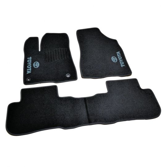 AVTM Коврики в салон текстильные Toyota Highlander III '13- Черные (Комплект 3шт.)