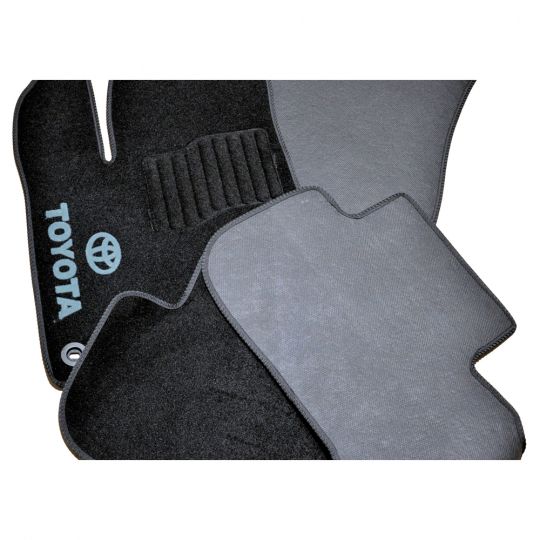 AVTM Коврики в салон текстильные Toyota Highlander III '13- Черные (Комплект 3шт.)