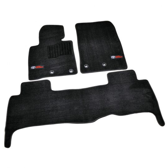 AVTM Коврики в салон текстильные Toyota Land Cruiser 200 '13- Черные Premium (Комплект 3шт.)