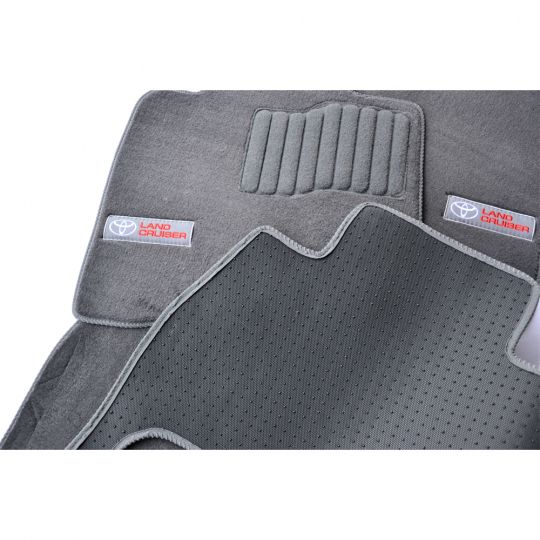 AVTM Коврики в салон текстильные Toyota Land Cruiser 200 '13- Серые Premium (Комплект 3шт.)
