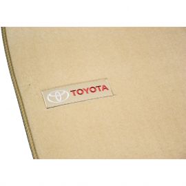 AVTM Коврики в салон текстильные Toyota Land Cruiser Prado 120 '02-09 Бежевые Premium (Комплект 5шт.)