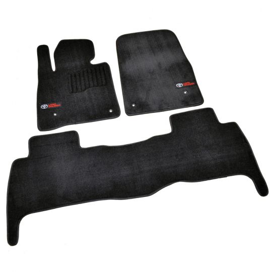 AVTM Коврики в салон текстильные Toyota Land Cruiser 200 '07- Черные Premium (Комплект 3шт.)