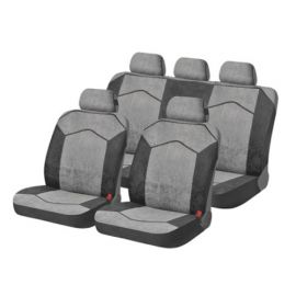H&R Комплект накидок на автомобильные сидения GOTHIC, Сетло-Серый/Темно-Серый