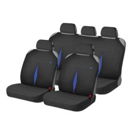 H&R Комплект накидок на автомобильные сидения KARAT, Голубой/Черный