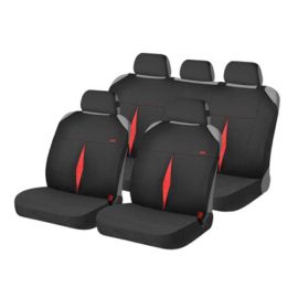 H&R Комплект накидок на автомобильные сидения KARAT, Красный/Черный
