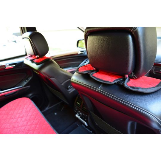 Авторитет Накидки универсальные на передние сиденья Широкие Алькантара Красные (2 шт.) Авторитет Накидки универсальные на передние сиденья Широкие Алькантара Красные (2 шт.)