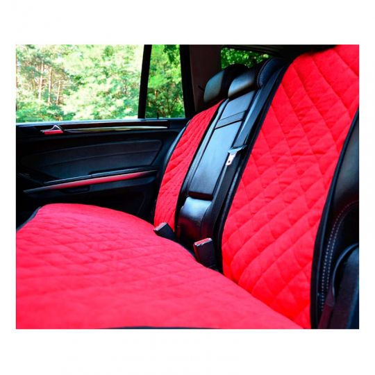 Авторитет Накидки универсальные на задние сиденья Алькантара Красные (3 шт.)