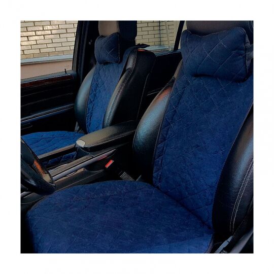 Авторитет Накидки универсальные на передние сиденья Широкие Алькантара Темно-синие (2 шт.) Авторитет Накидки универсальные на передние сиденья Широкие Алькантара Темно-синие (2 шт.)