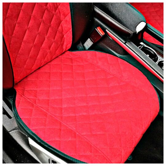 Авторитет Накидки универсальные на передние сиденья Широкие Алькантара Красные (2 шт.) Авторитет Накидки универсальные на передние сиденья Широкие Алькантара Красные (2 шт.)