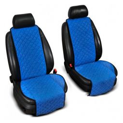 Авторитет Накидки универсальные на передние сиденья Широкие Алькантара Синие (2 шт.)
