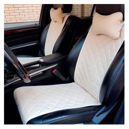 Авторитет Накидки универсальные на передние сиденья Стандарт Алькантара Бежевые (2 шт.) Авторитет Накидки универсальные на передние сиденья Стандарт Алькантара Бежевые (2 шт.)