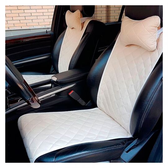 Авторитет Накидки универсальные на передние сиденья Стандарт Алькантара Бежевые (2 шт.) Авторитет Накидки универсальные на передние сиденья Стандарт Алькантара Бежевые (2 шт.)