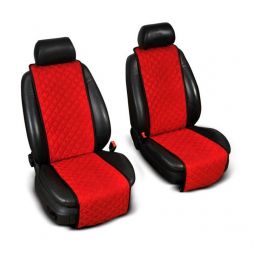 Авторитет Накидки универсальные на передние сиденья Стандарт Алькантара Красные (2 шт.)