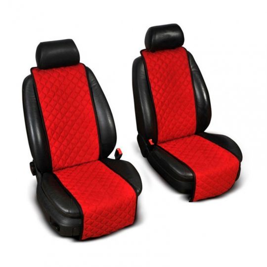 Авторитет Накидки универсальные на передние сиденья Стандарт Алькантара Красные (2 шт.) Авторитет Накидки универсальные на передние сиденья Стандарт Алькантара Красные (2 шт.)