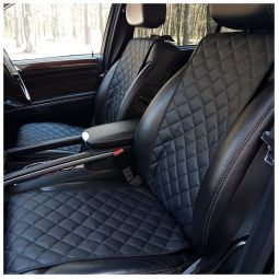Авторитет Накидки универсальные на передние сиденья Стандарт Экокожа Черные