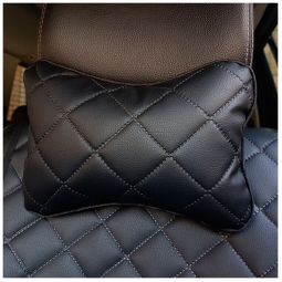 Авторитет подушка-подголовник Экокожа Черная