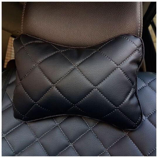 Авторитет подушка-подголовник Экокожа Черная Авторитет подушка-подголовник Экокожа Черная