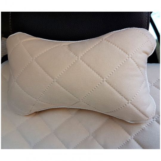 Авторитет подушка-подголовник Алькантара Бежевая Авторитет подушка-подголовник Алькантара Бежевая