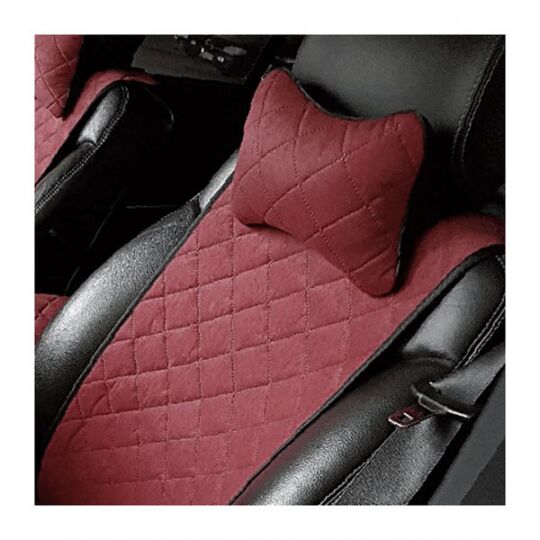 Авторитет подушка-подголовник Алькантара Бордовая