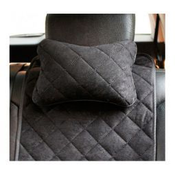 Авторитет подушка-подголовник Алькантара Черная