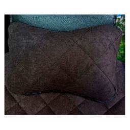 Авторитет подушка-подголовник Алькантара Темно-коричневая