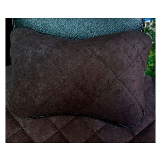 Авторитет подушка-подголовник Алькантара Темно-коричневая Авторитет подушка-подголовник Алькантара Темно-коричневая