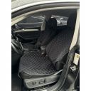 City Car Накидки з алькантари на передній ряд сидінь (чорний ромб/сіра нитка) 2шт.