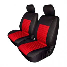 Milex Arctic Чехлы универсальные на передние сидения с подогревом 12V, Черно-красные