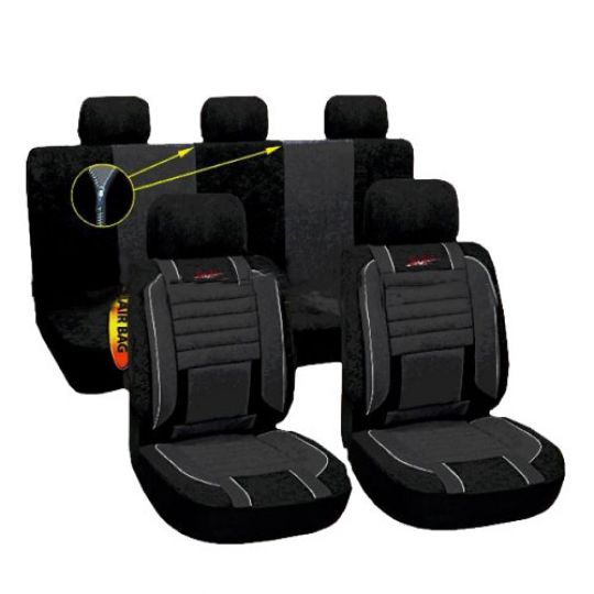 Milex Bravo Комплект чехлов на автомобильные сидения Черные