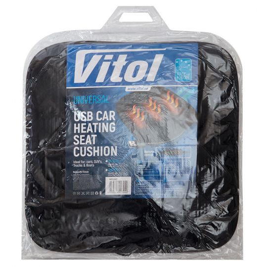 Vitol VHR-0507 Накидка на сиденье с подогревом черный (42*40 см) 5V USB
